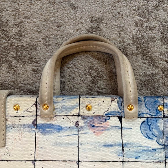 Prada Blue and White Canvas Tote Bag - Picture 6 of 13